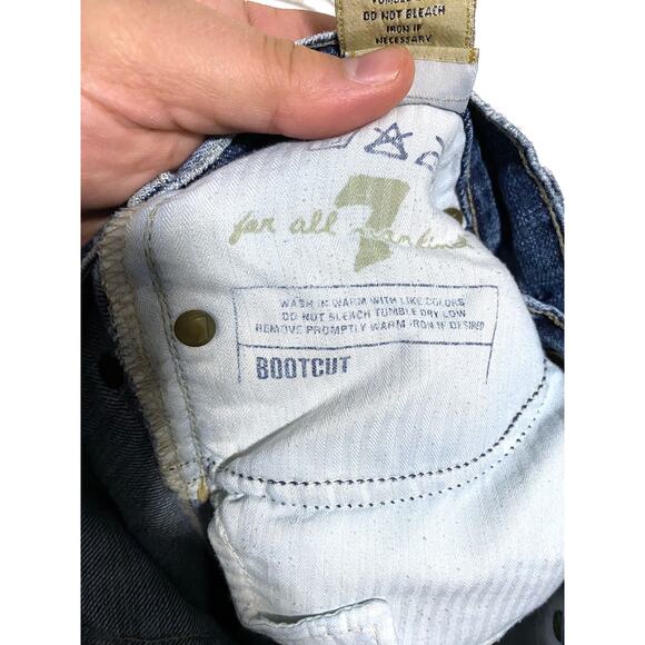 7 For All Mankind Jeans Womens 27 Boot Cut Medium Wash Low Rise Actual 29 x 29 - Picture 12 of 12